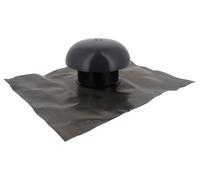 Chapeau de ventilation avec collerette d'étanchéité et moustiquaire 40 x 33 m D80 NICOLL CDT8M