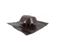 Chapeau de ventilation D160 marron avec collerette d'étanchéité NICOLL VVE16M
