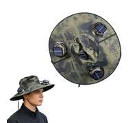 Chapeau de ventilation innovant à énergie solaire, 3 réglages de vitesse, large bord, solution de refroidissement facile pour un confort tout au long de la journée, b, taille unique