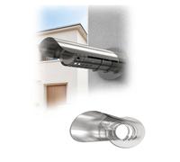 Chapeau de Ventilation Inox Pare-Pluie, Capot de Conduit Mural pour Sortie d’Air, Chaudière, Chauffe-Eau, Sèche-Linge et Aération, 6,5/10,5 cm(Silver 1,6.5 cm)
