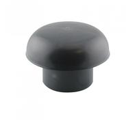 Chapeau de ventilation - INTERPLAST - Diam.100 mm - PVC - Ardoise - Grille moustiquaire