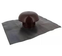 Chapeau de ventilation marron Ø100 mm avec collerette d'étanchéité - CDT10