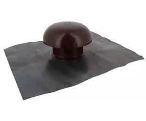 Chapeau de ventilation marron Ø100 mm NICOLL avec collerette d'étanchéité - CDT10