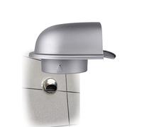 Chapeau de ventilation mural en acier inoxydable, hotte en forme de U, couvercle de ventilation extérieure, for hotte de cuisine ou ventilateur d'extraction(15cm,Polished)