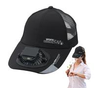 Chapeau de Ventilation pour Extérieur | Casquette à Ventilateur USB Rechargeable - Visière Anti-UV à Affichage Digital 3 Vitesses pour Hommes Femmes Course Randonnée Cyclisme Plage Camping Pêche Sport