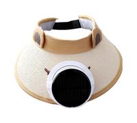 Chapeau de Ventilation Solaire, Chapeau Solaire à 3 Vitesses, Pare-Soleil réglable pour, pour garçons et Filles, Voyage en Plein air, Pique-Nique, Sport, Cyclisme, Piscine, Chapeau de Paille