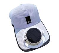 Chapeau de ventilation solaire réglable avec batterie rechargeable de 600 mAh pour randonnée, plage, aventures en plein air, accessoire de charge solaire, ventilateur à angles réglables
