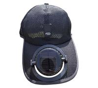Chapeau de ventilation solaire réglable avec batterie rechargeable de 600 mAh pour randonnée, plage, aventures en plein air, accessoire solaire en plein air, double source d'alimentation, évacuation
