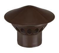 Chapeau de ventilation toiture mâle Ø 75mm Évent de toiture d'égout sanitaire Marron