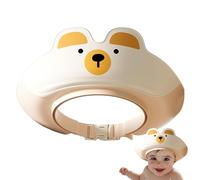 Chapeau de visière de shampooing pour tout-petit - Coup de bain de dessins animés mignons pour, bouclier de lavage de cheveux réglable | Chapeau de douche de protection de l'oreille douce,