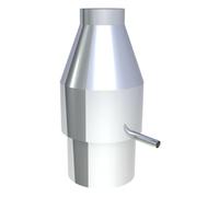 Chapeau déflecteur avec purge, inclus cône de finition - double paroi - Tecnovis TEC-DW-CLASSIC 115 mm