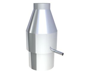 Chapeau déflecteur avec purge, inclus cône de finition - double paroi - Tecnovis TEC-DW-CLASSIC 300mm