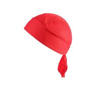 Chapeau d'équitation Bandana Longue Queue Été Vélo Crème Solaire Cravate Rouge Homme Humoristique (Red, One Size)