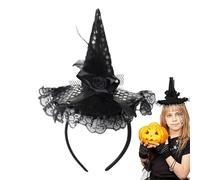 Chapeau Des Sorcières - Bandeau De Costume D'Halloween | Paillettes, Lace Hoop Band, Fancy Disch Hair Accessory - Girls, Garçons, Femmes, Party, Cosplay, Événement Scolaire, Gathering The Cymed, Fun F