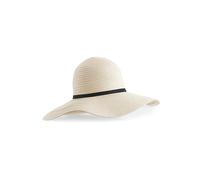 Chapeau d'été bord large femme Beechfield Marbella Beige TU