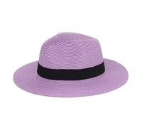 Chapeau d'été - WISTWAY - Fedora - Violet - Taille 56-58 cm - Paille papier/polyester Taille unique