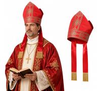 Chapeau d'évêque de Mitre papale Clerus - Accessoire de costume