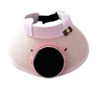 Chapeau d'extérieur avec ventilateur solaire - Chapeau réglable avec ventilateurs à énergie solaire - 3 vitesses de refroidissement portable pour le sport, la plage, le concert, la gym, la randonnée