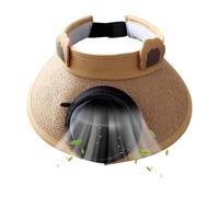 Chapeau d'extérieur avec ventilateur solaire léger avec ventilateur, visière de refroidissement à 3 vitesses pour yoga, randonnée, festival, vacances, jardin, piscine, sport, pêche, camping, gym