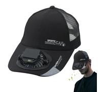 Chapeau d'extérieur avec ventilateurs, visière de chargement USB avec ventilateur - Affichage numérique à 3 vitesses - Pare-soleil à séchage rapide pour voyage, camping, sports de plein air, femmes