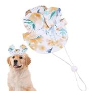 Chapeau d'extérieur pour chien | Coiffe colorée pour chat avec cordon de serrage réglable, chapeau respirant pour protection solaire pour animaux de compagnie de petite, moyenne et grande taille