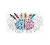 Chapeau d'Halloween avec motif cerveau humain - Couvre-chef de sorcière pliable pour festivals, fêtes et fêtes avec tissu lavable en machine