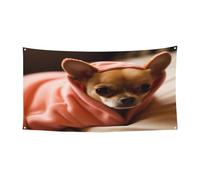 Chapeau d'Halloween motif Chihuahua déprimé - Chapeau de sorcière pliable pour festivals, fêtes et fêtes avec tissu lavable en machine