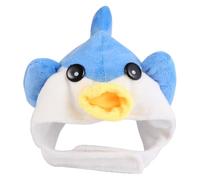 Chapeau d'halloween pour Animaux de Compagnie Fête Halloween, Bleu, Tissu | Chat et Chiot, Forme Poisson-globe, Attache Hook And Loop, Xs à L