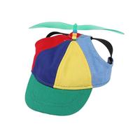 Chapeau d'hélice pour chien - Casquette de baseball avec trous pour les oreilles, haut hélicoptère arc-en- | Chapeau de protection solaire pour petits chiens, chats, caniches, teckels, chiots