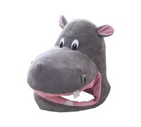 Chapeau d'hippopotame, chapeau d'hippopotame de dessin animé - Couvre-chef doux et mignon hippopotame - Accessoires photo de cosplay amusants, accessoire de costume d'animal pour Halloween, Noël et fê