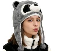 Chapeau D'hiver Animal - Peluche 50 * 30 Cm Chapeau En Peluche De Dessin Animé Mignon Avec Sangles D'oreille | Bonnet D'hiver Chaud Et Doux Pour Et Adultes, Extérieur, Randonnées, Vacances, Anni
