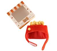 Chapeau d'hiver pour animaux de compagnie Hamburger pour petites races en peluche pour chien, couvre-chef de chien de dessin animé, chapeau de chat