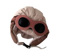 Chapeau D'hiver Réglable Pour Bébé Avec Lunettes De Protection Et Couvre-oreilles Casquette Costume Vol En Nylon Souple Pilote Pour Bébés Garçons/filles