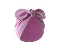 Chapeau d'hôpital indien respirant pour nouveau-né avec grand nœud papillon - Couleur unie - Coupe-vent - Avec nœud