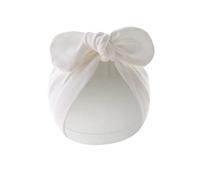 Chapeau d'hôpital indien respirant pour nouveau-né avec grand nœud papillon - Couleur unie - Coupe-vent - Bonnet pour bébé nouveau-né fille garçon avec nœud