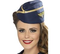 Chapeau D'Hôtesse De L'Air Marine Pour Femmes Costume De Steward Nouveau