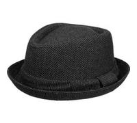 Chapeau Diamond Crown Herringbone by Lipodo noir-gris M (56-57 cm)
