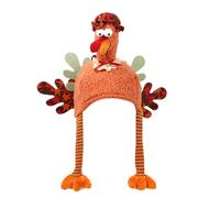Chapeau Dinde Thanksgiving - Couvre-Chef En Peluche Créatif Cartoon Pour Fêtes | Modèle Monsieur Et Madame Dinde Avec Écharpe Tricotée | Décor Festif Pour Célébrations De Thanksgiving Et Noël
