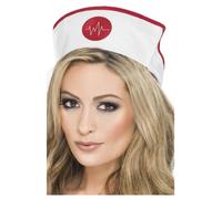 Chapeau D'Infirmière Adultes Blanc Hôpital Jeu De Rôle Accessoire De Déguisement