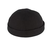 Chapeau Docker pour homme 100 % lin - Fabriqué à la main - Fabriqué en Allemagne - Confortable et léger à porter - Noir - 61
