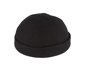 Chapeau Docker pour homme 100 % lin - Fabriqué à la main - Fabriqué en Allemagne - Confortable et léger à porter - Noir - 59