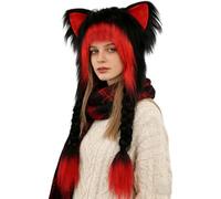 Chapeau D'oreille De Chat En Peluche Douce - Bandeau D'oreille De Chat En Velours Avec Tresses Pour Le Cosplay Et Les Fêtes Ď'hiver | Chapeau Đ'óreille Animal Chaud Et Mignon Pour Adultes, Femmes Ét E