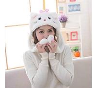 Chapeau D'Oreille De Chat Qui Peut Bouger, Chapeau De Lapin En Peluche Chaud Mignon Qui Bouge Lorsque Vous Vous Pincez Les Oreilles