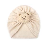 Chapeau d'ours de dessin animé pour bébé, bandeau avec tête d'animal, casquettes turban pour bébés, accessoires pour cheveux doux et chauds, accessoire de tête de nouveau-né, B, taille
