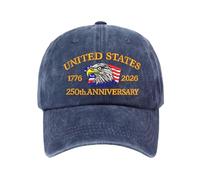 Chapeau Du 250ème Anniversaire Des États-Unis | Style Rétro Avec Ajustement Et Respirabilité, Motif | Casquettes USA 250e Anniversaire - Pour Fête Marine Halloween Plage Extérieur Pêche Été Randonnée