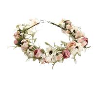 Chapeau du festival de printemps - Guirlande de cheveux inspirée de la nature - Accessoire de jardin enchanté - Couronne florale - Séance photo de maternité avec cordon réglable - Fait à la main