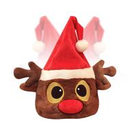 Chapeau du Père Noël Bonnet musical interactif, drôle, dansant et oscillant | Chapeaux de Noël dansants chantants Adultes Hommes Femmes Garçons Filles Anniversaire