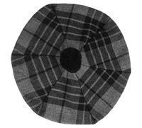Chapeau écossais Tam O' Shanter en laine tartan acrylique pour homme, Montre tartan gris, Taille unique