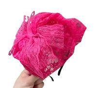 Chapeau élégant en dentelle avec nœud pour femme Style vintage Bandeau pour fêtes et mariages