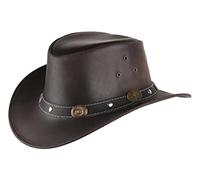 Chapeau Elreno en Cuir Scippis chapeau australien cuir de boeuf (M/56-57 - marron)